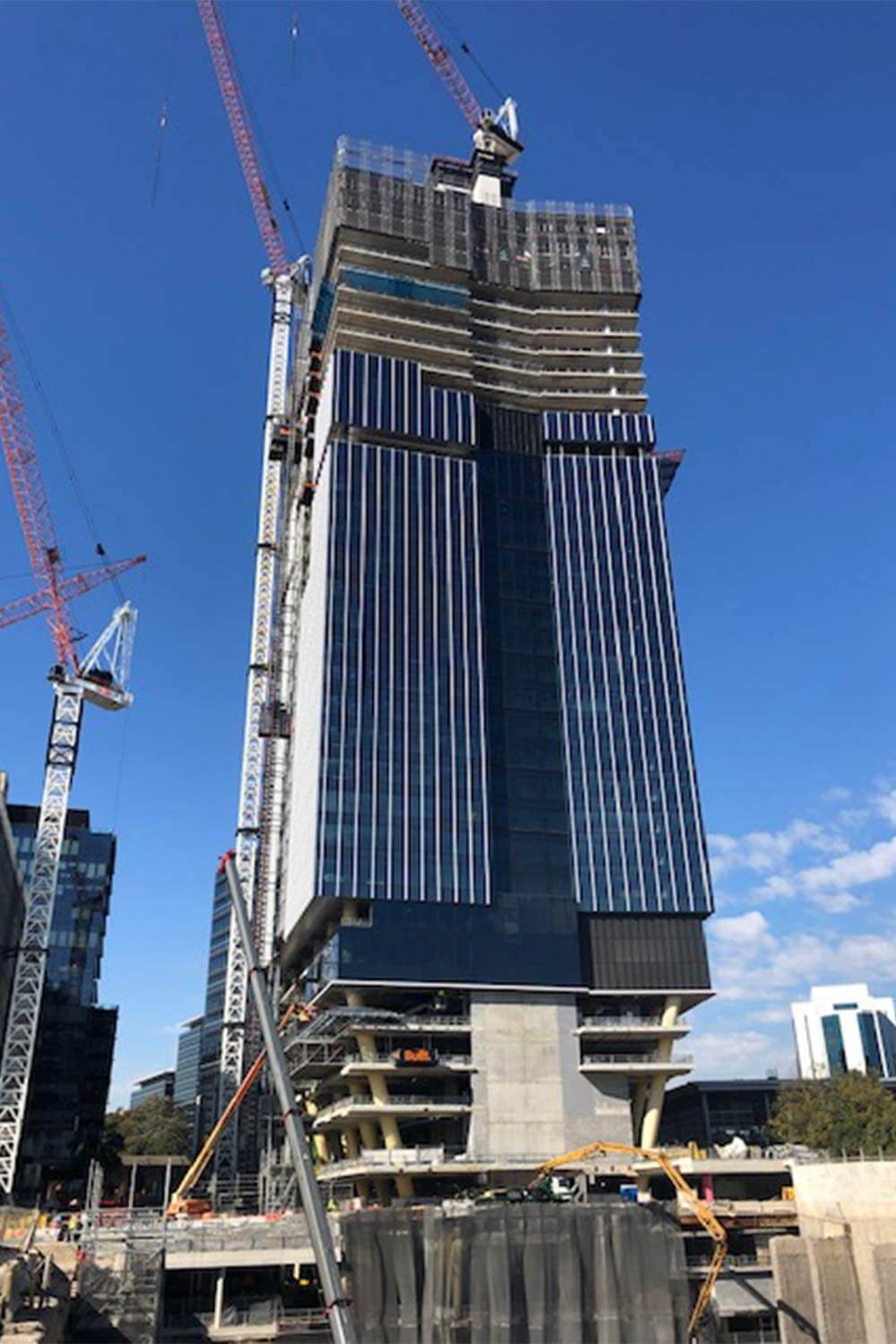 construction of large Parramatta Square building