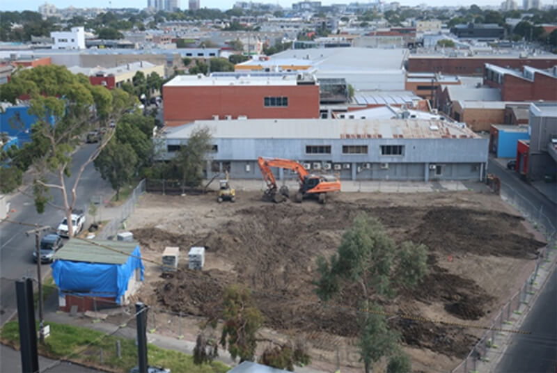 Aerial of montague square site