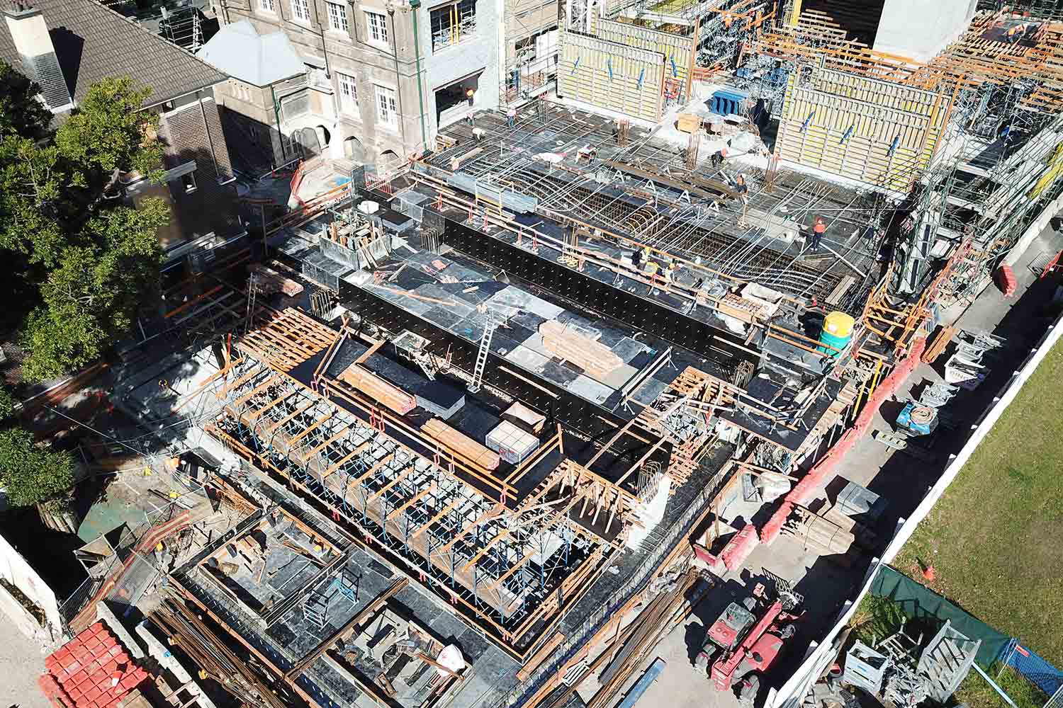 Inner City High School Surry Hills Aerial view of Construction