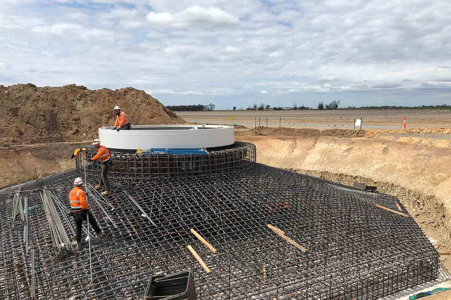 Completion of reinforcing bar and mesh