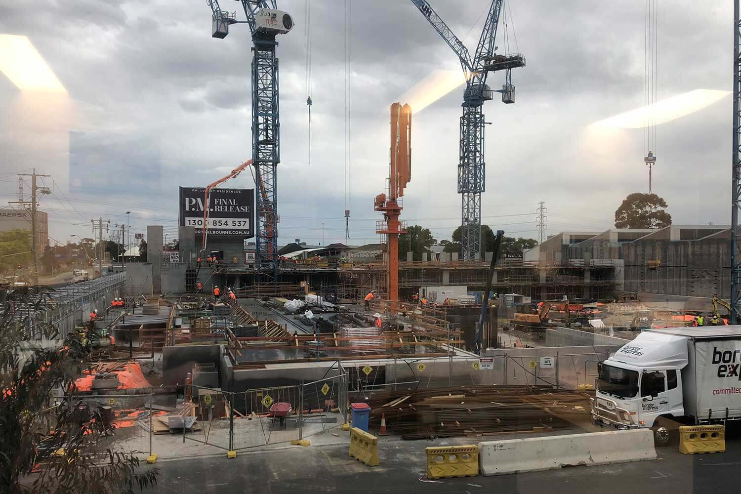 construction with cranes